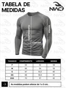 KIT e Unidade Camisas Manga Longa Dry Fit UV50 Academia Pesca Caminhada Treino Corrida Poliéster   Outono  Primavera  Verão  Inverno    Slim Fit - Azul e Cinza - Visão 8