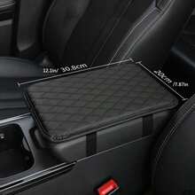 Car Center Console Cover - Universal Car Interior Accessory With 2 Storage Pockets - Premium Nappa Leather Armrest Cover, Scratch-Resistant, Wear-Resistant, Waterproof, Suitable For SUV, Sedan, Truck And Other Models (Black, Beige, Gray, Red) - Multicolor - View 14