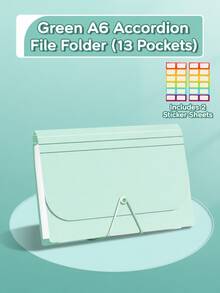 A6 13 Inner Pages Vertical Organ Pack Examination Paper Storage Sorting Multilayer File Folders With Classification Expansion Bag Paper Holder,Back To School,School Supplies,Holiday ,Holiday ,Cyber Monday - Multicolor - View 11
