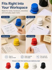 1pc Staple-Free Stapler Manual Paper Binding Clip High Quality Plastic Suitable For Home And Office (Random Color) - B - View 2