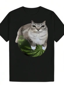 Customized T Shirt Streetwear TshirtMen'S Funny Graphic T-Shirt Casual Summer Unisex - Black - View 1
