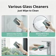 Magic Descaling Cleaning Brush, 1/2/3pcs Multi-Function Bathroom Glass Mirror Shower Room Tile Cleaning Tool, Powerful Water Stain Watermark Limescale Removal Brush, Suitable For Windows Sinks - One Size - View 5