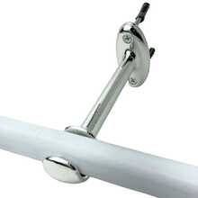 Suporte Médio Alongado Cromado Para Varão De Cortina 19mm Alumínio Bella Arte Unidade Acompanha Buchas E Parafusos Fácil Instalação Alta Resistência Ideal Para Sala Quarto Cozinha Escritório Acabamento Moderno - 1PC - Visão 12