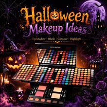 MISS ROSE 190-Color High-Quality Professional Makeup Palette Gift Box|Mirror + Full Set Of Brushes|Eye Shadow, Powder, Blush, Eyebrow Powder, Four-In-One Set|Stage-Level Makeup To Daily Nude Makeup|Valentine's Day Gift For Girlfriend/Novice Must-Have - 彩色 - 查看 1
