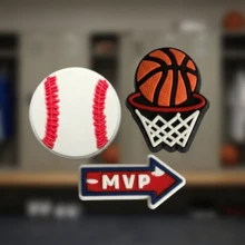 16 Pcs Sports-Themed PVC Shoe Charm Set, Suitable For Clogs, Sandals, Beach Shoes,And Slides. Perfect For Sports Enthusiasts And Ideal As Party Favors - Multicolor - View 7