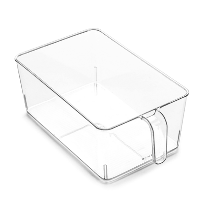 Clear Storage Organizer |  Clear Containers For Organizing With Built-In Handles | Pantry Organization And Storage | Fridge Organizer | Smart Storage Bin Cabinet | Large