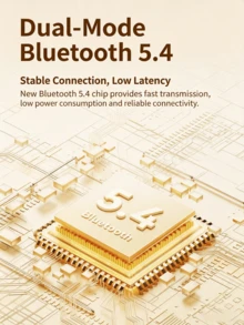 Lenovo 蓝牙耳机，夹式运动耳塞，蓝牙5.4，超低延迟游戏模式，佩戴稳固，防水防汗，超长续航，兼容苹果和安卓设备 - 查看 6
