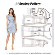 Multi-Size Dresses S-5XL Sewing Patterns, 1:1 Scale Basic Women's Clothing Sewing Patterns, Beginner Sewing Patterns, Clothing Making Templates, Handmade Clothing Sewing Patterns - Y1007 - View 8