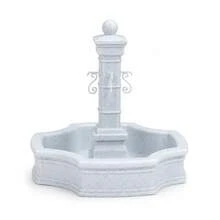 3D Printed Dollhouse Fountain Water Feature 1:12 Scale Miniature Garden Decoration Pool Landscape Ornament Miniature Furniture Outdoor Scene Accessory Home Decor Display Collectible Ornament Model Simple Assembly Required - Light Grey - View 11