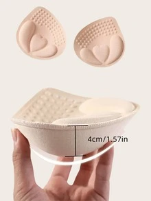 1 Pasang Bantalan Bra yang Dapat Dilepas dan Dicuci, Tebal 4cm, Bantalan Payudara Kecil, Aksesori Bra untuk Menambah Ketebalan Bantalan - Aprikot - View 4
