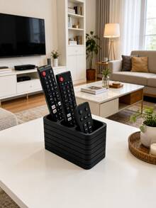 Kệ lưu trữ điều khiển từ xa hiện đại, phù hợp cho TV/DVD/máy phát Blu-Ray/hệ thống âm thanh/máy chơi game, kệ lưu trữ phương tiện phòng khách/phòng ngủ, hộp lưu trữ điều khiển từ xa trang trí có không gian lưu trữ - Nhiều màu - Xem 4