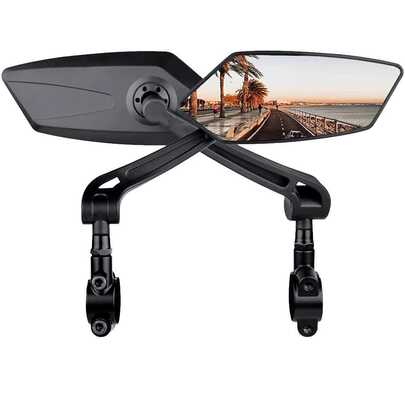 Adjustable Handlebar Bicycle Rearview Mirror, Suitable For Mountain Bikes, Road Bikes And Fixed Gear Bicycles, Bicycle Rearview Mirror Accessory