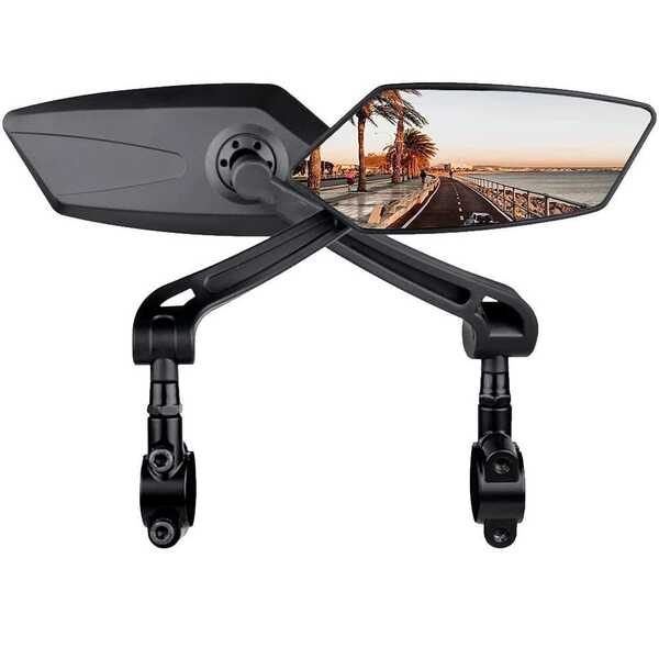 Adjustable Handlebar Bicycle Rearview Mirror, Suitable For Mountain Bikes, Road Bikes And Fixed Gear Bicycles, Bicycle Rearview Mirror Accessory