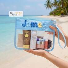 Personalized Custom Storage Bag | Beach Bag | Transparent Storage Bag | Summer Gift | Toiletry Bag | Wet Storage Bag | Transparent Makeup Bag - Multicolor - View 5