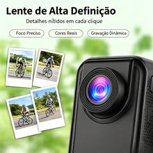 Câmera Esportiva 2K HD, Ângulo Ultra Amplo de 130°, Gravador Portátil com Suporte para Peito, Ideal para Gravação de Vlogs, Ciclismo e Aventuras ao Ar Livre - Visão 8