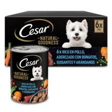 Cesar Natural Goodness Comida Húmeda para Perros Adultos con Cordero, Pack 6 Latas x 400g - gramo - Ver 1