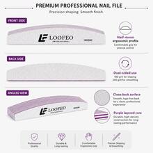 12pcs Professional Nail File Double Sided Dual Grit 80/100/150/180/240 - Multicolor - View 4
