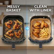 100/50/25pcs Disposable Square Air Fryer Liners, 6 Inch And 8 Inch Optional, Oil-Proof Non-Stick Baking Paper, Suitable For Cooking, Grilling, Outdoor Picnic, Kitchen And Baking Essentials - Square - View 5