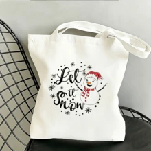 1/2/3pcs Minimalist Hand-Drawn Christmas Snowman Let It Snow Snowflake Art Letter Heat Transfer Iron-On Sticker Red & White Winter Holiday Style DIY T-Shirt Sweatshirt Canvas Bag Pillow Print - Multicolor - View 4