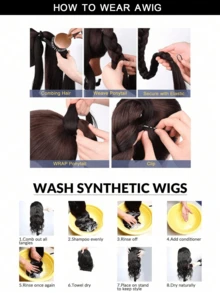 24 Inch Handmade Braided Ponytail Wig, Synthetic Fiber Twisted Boxing Braid Ponytail, Suitable For Women - Multicolor - View 9
