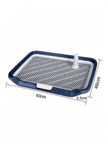 Oversized Splash-Proof Dog Toilet With Column, Flushing Function, Flat Design, Specially Designed For Dogs, Available In Four Colors - Blue - View 2