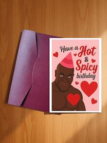 1pc Interesting & Passionate Birthday Card | Romantic & Fun Celebration Card, Suitable For Sending To Spouse, Partner, And Close Friends On Special Birthdays, Holidays, And Birthday Parties, Cartoon Fantasy Theme, Paper Material, Applicable For Valentine's Day, Anniversary, Birthday, And Other Occasions - 18*13cm - View 18