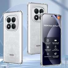 2件裝透明防震手機殼，完美適配 Redmi Note15 4/5G/15C/15/Note 15 Pro/Note 15Pro+/Note 14/Note 13/13/14/15、K70/K80、12C/13C 全系列，透明手機殼，防震保護套，氣囊殼，全包覆軟殼，高透明 TPU 氣囊保護套 - 無色 - 查看 5