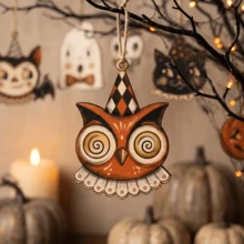 2pcs/3pcs/4pcs/5pcs/6pcs Mini Halloween Decorative Pendants, Cartoon Style Halloween Home Decor, Suitable For Decorating Small Trees, Halloween Indoor Atmosphere, Includes Cute Ghost, Pumpkin, Black Cat And Skeleton Elements - Multicolor - View 2