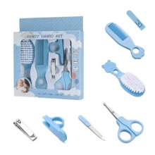 Set Perawatan Bayi 6 Buah, Gagang Kartun, Gunting Kuku, Sisir dan Sikat, Biru/Merah Muda/Kuning, Alat Perawatan Kebersihan Lembut untuk Bayi Baru Lahir - MultiWarna - View 14