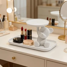 Bear-Shaped Jewelry Tray Organizer, Suitable For Jewelry, Keys, Wireless Earphones Storage, Perfect For Small Items, Home Decor, Commemorative Gift, Birthday Gift, Christmas Gift - Bear Tray - View 5