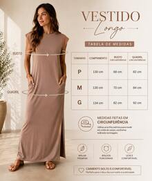 Vestido Longo Fenda Manga Bolso Elegante Feminino Casual Malha Diário Azul Marinho - Azul Marinho - Visão 5