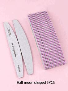 25/50pcs Professional Nail Files, 100/180 Grit, Double-Sided, Reusable, Purple Striped Design, Suitable For Acrylic Nails - Ideal For Home And Nail Salon Use, Nail Art Tool - Multicolor - View 11