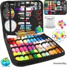 EDCUEBE7 1pc Portable Sewing Kit, Home Sewing Tool Set With Thread Box, Needles, Sewing Accessories (Random Color) - Black - View 20