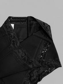 1 pieza Pantalón modelador de cintura alta para mujer, apta para múltiples ocasiones - Negro - Ver 7
