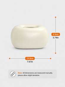 1pc Modern Minimalist Tissue Box Cover, Rounded Square Tissue Holder, Decorative Tissue Box, Suitable For Bathroom Vanities, Living Rooms, Bedrooms, Desks, Coffee Tables, And Bedside Tables, Available In Black Or Beige. - Multicolor - View 9