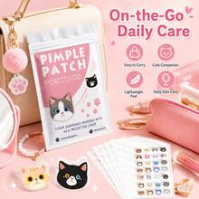40/200pcs Cartoon Acne Patch, Cute Cat-Shaped Facial Concealer Acne Patch, Gentle And Non-Irritating, Suitable For Both Men And Women - Cartoon - View 4