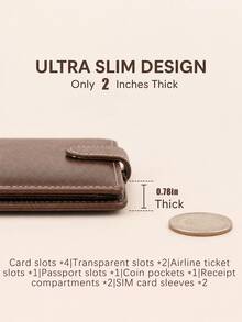 Passport Wallet Organizer With Boarding Pass Holder - Line & Letter Print, Waterproof Bi-Fold Passport Holder, Large Capacity Driving License Case With RFID Anti-Theft Function, Unisex, Suitable For Family Travel,Travel Essential - Multicolor - View 10