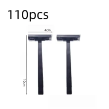 1/50/110pcs Disposable Razor Holder With Transparent Safety Cap, Unisex, Multi-Functional Portable Razor Holder, Suitable For Bathing, Hotel, Travel And Other Occasions, Black - Multicolor - View 4