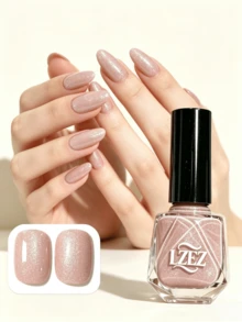 1 Bottle Water-Based Nail Polish - LZEZ - 2026 New 8ml Peelable Long-Lasting Quick-Dry Nail Polish For Students, Alcohol-Free - Pink - View 2