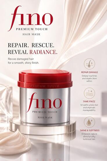 Fino Premium Touch 髮膜，含頂級護膚成分，深層修復受損髮質，強化髮絲，打造更柔軟亮麗的秀髮