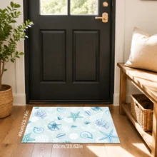 1pc Starfish Pattern Diatom Mud Kitchen Mat, Absorbent Kitchen Floor Mat, Kitchen Rug, Long Runner Mat, Sink Front Mat, Suitable For Kitchen, Bathroom, Entryway, Hallway, Laundry Room And Home Decor - Multicolor - View 14
