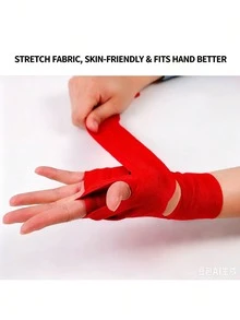 2pcs Boxing Hand Wraps, Wrap-Around Hand Straps, Suitable For Beginners, Provides Sports Protection And Comfort, Unisex Sports Bandages, Applicable For Dance, Boxing Protective Gear, Muay Thai Wraps, Boxing Gloves, Unisex - Multicolor - View 7