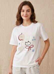 Women T-Shirts - 白色 - 查看 1