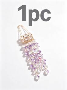 1pc Bell Flower Sun Catcher, Colorful Rainbow Maker, Floral Pattern, Reflective Decorative Wind Chime, Suitable For Balcony, Garden, Home Decor, Nature Lover Gift, Spring/Summer Decoration - Multi-color - View 9