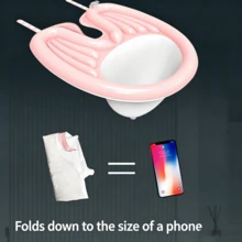 Foldable Horizontal Inflatable Home Hair Washing Basin, No-Bend Lying Hair Washing Tub, Suitable For Home Hair Washing And Hair Care, Comes With Drainage Pipe, Air Pump, Storage Bag And More, Bathroom Cleaning Supplies - Multicolor - View 5