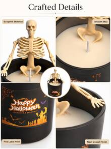 Halloween Pumpkin Scented Candle Gift, Aromatherapy Ornament, Home Decor, Party Decoration - A - View 6