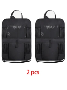 Car Seat Back Storage Bag Set, Car Seat Organizer, Multi-Functional Tissue Box, Rear Seat Storage Box - Thickened Compartment Design, Anti-Kick And Easy To Clean; Suitable For Road Trips And Daily Commute, Can Store Miscellaneous Items, Books And Snacks; Compatible With Various Sedan And SUV Models - Backrest Style - View 11