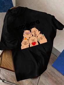 Men T-Shirts - 黑色 - 查看 5