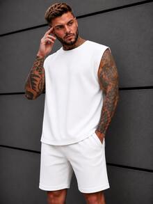 Regata machão estilo treino academia 100% algodão premium lisa streetwear gringa trap maromba - Branco - Visão 1