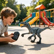 1pc/Set Remote Control Dinosaur Toy, 2.4GHz Kids Dinosaur Toy With Adjustable Joints, Light Effects And Sound Effects, Parent-Child Interactive Toy, Realistic Dinosaur Model Toy, Perfect Holiday Gift For Children - Multicolor - View 3